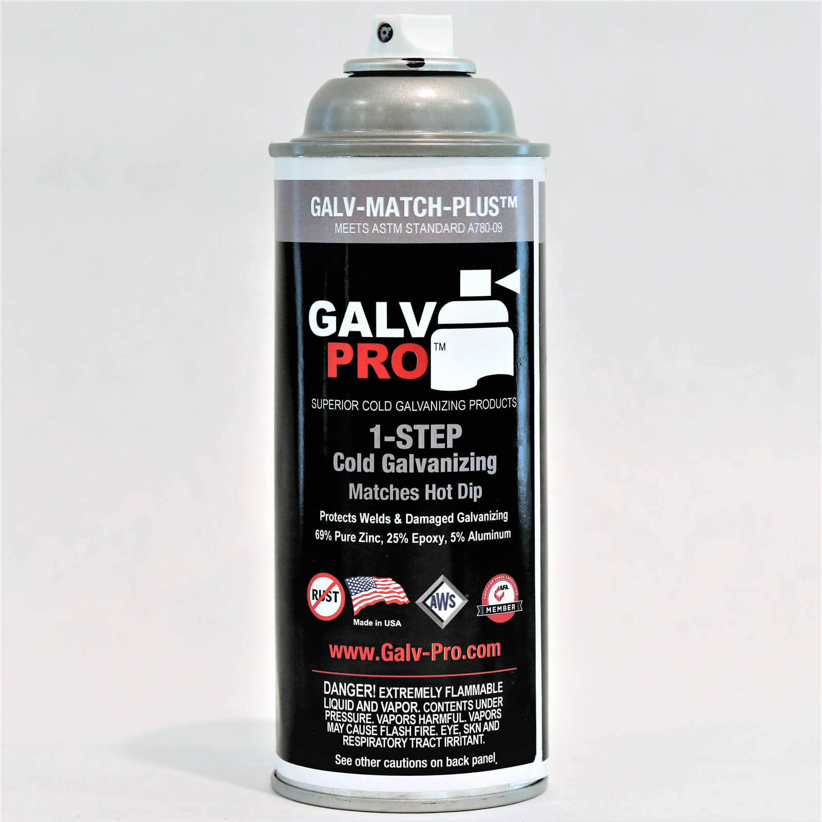 Galv-Match-Plus™ (69 % de zinc) | GMP-100 | 2 latas de 12,5 oz por caja | Cubre hasta 40 pies cuadrados | ASTM A780-09