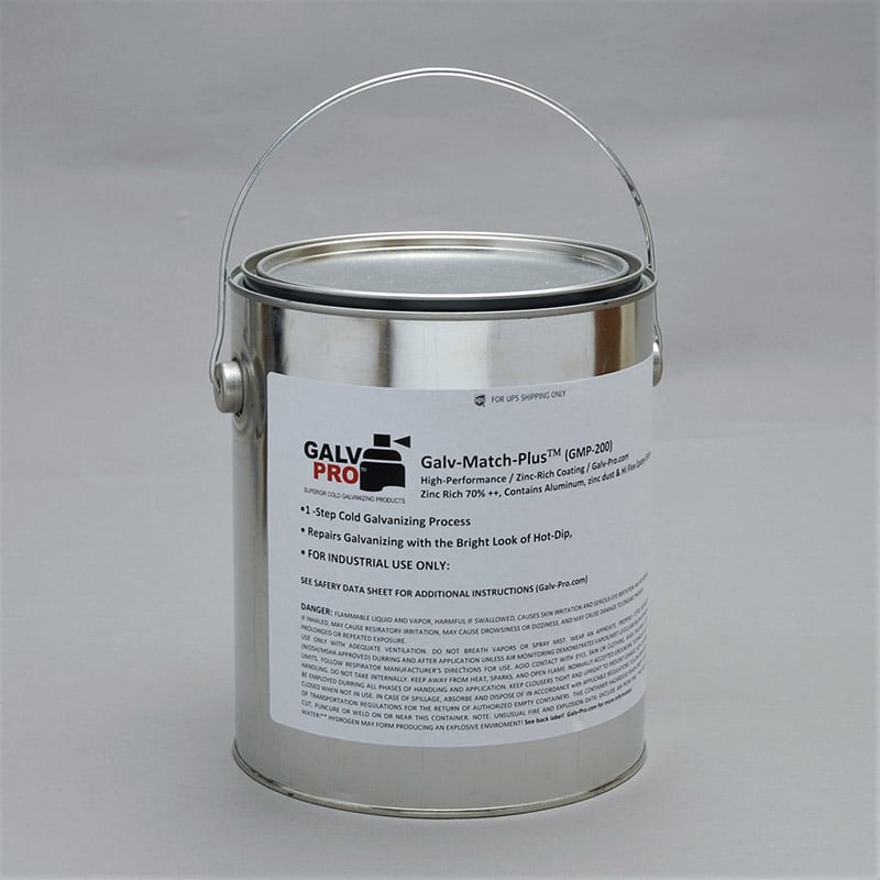 Galv-Match-Plus™ (69% Zinc) | GMP-200 Gallon | Covers up to 450 SF Matches Hot Dip – Galv-Pro